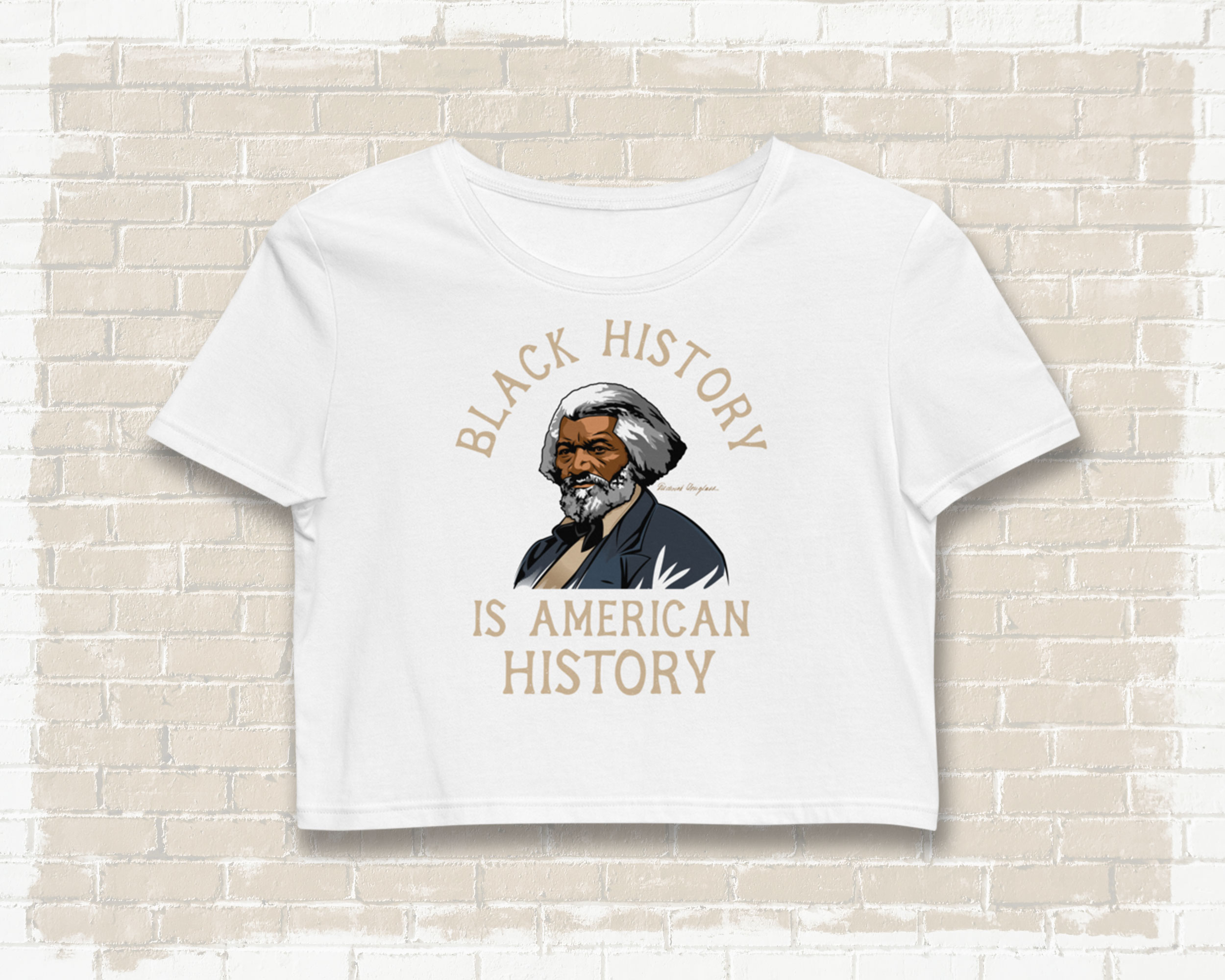 Frederick Douglass – Black History Quote – Crop T-shirt