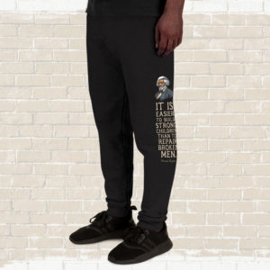 Frederick Douglass – Build Strong Children Quote – Sweatpants/Joggers